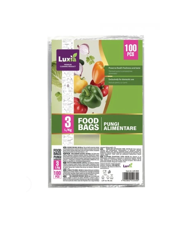 LUXIA PUNGI CONGELATOR 3KG 100BUC 